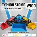 Brand New TYPHON STOMP V900 Mini Track Loader Kubota D1105 25HP Diesel Stand-On Skid Steer EPA / EU Stage V