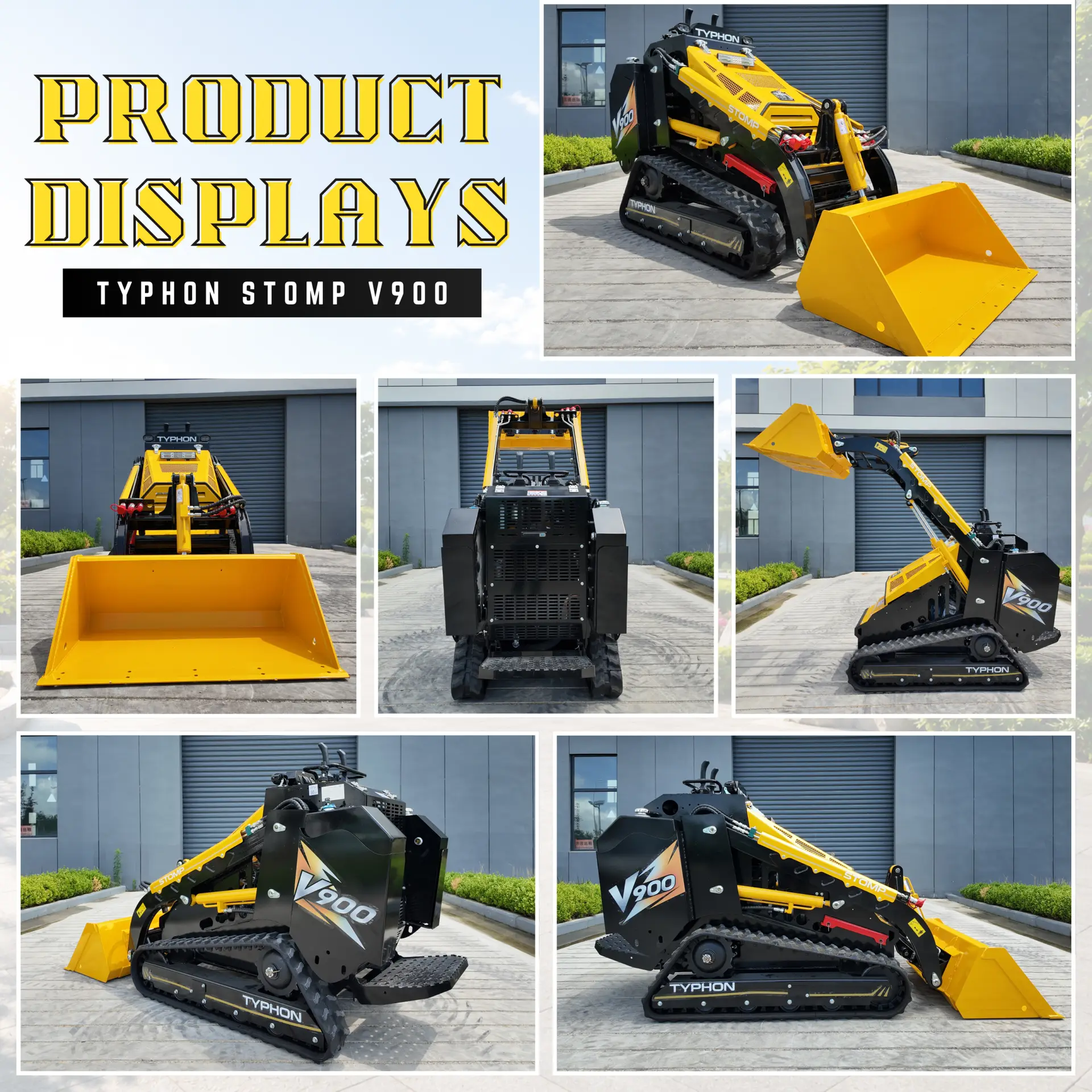 Brand New TYPHON STOMP V900 1.4-Ton Compact Track Loader with 25HP Kubota Diesel Engine 1,102 lb Max Load