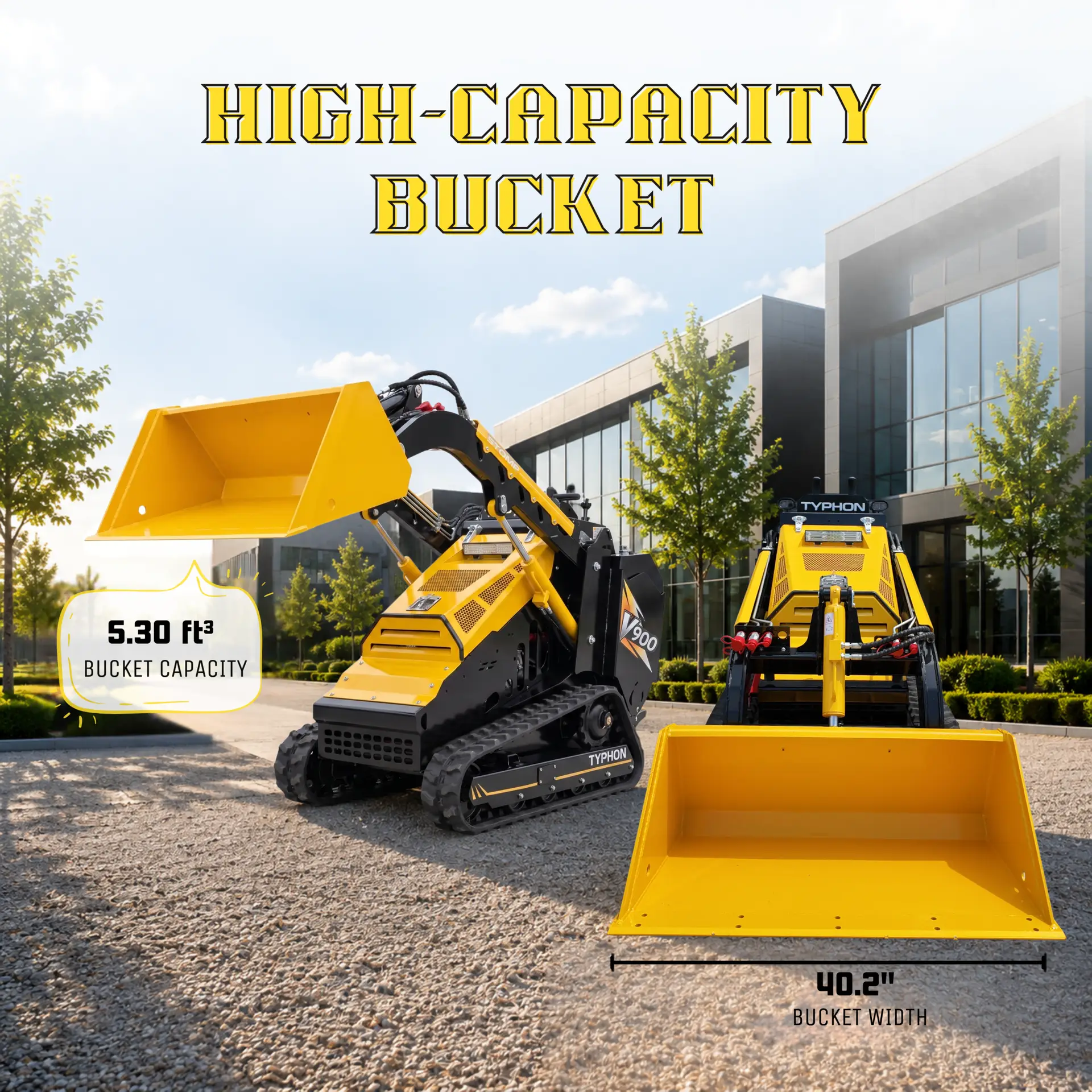 Brand New TYPHON STOMP V900 1.4-Ton Compact Track Loader with 25HP Kubota Diesel Engine 1,102 lb Max Load