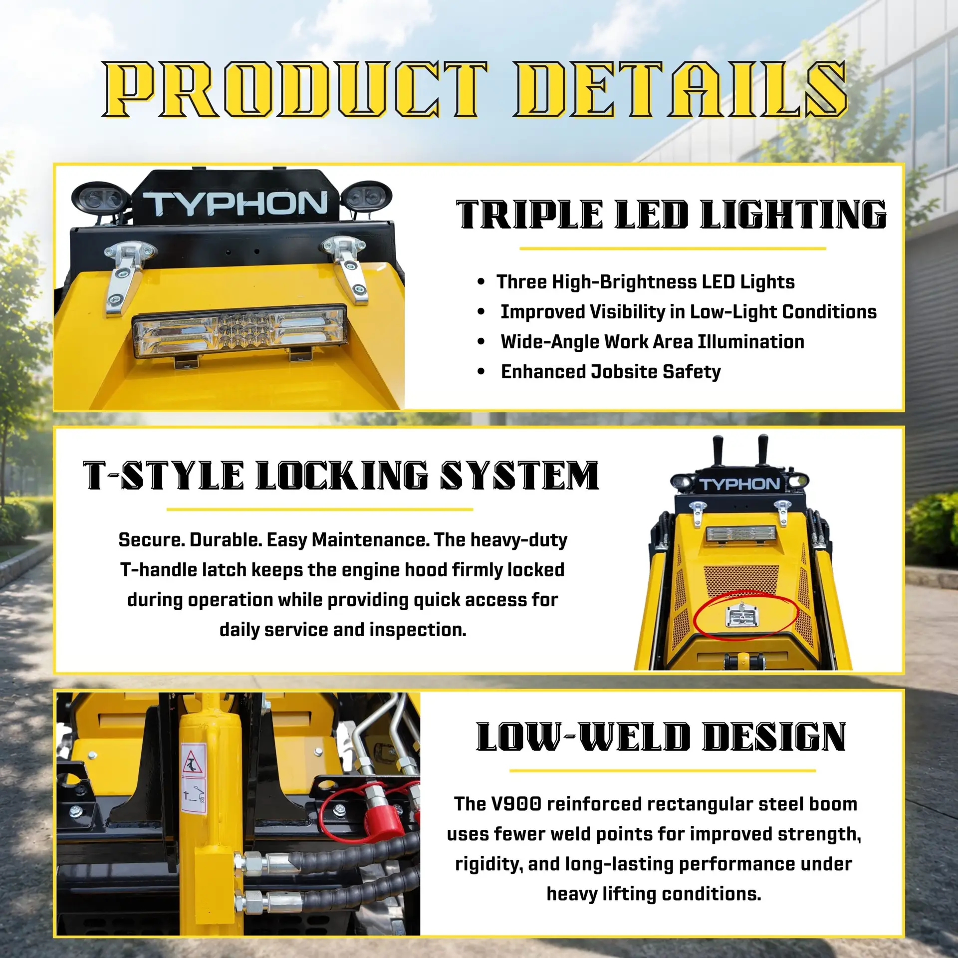 Brand New TYPHON STOMP V900 1.4-Ton Compact Track Loader with 25HP Kubota Diesel Engine 1,102 lb Max Load