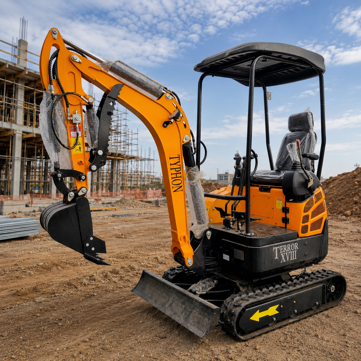 American Mini Excavator compact excavator in action