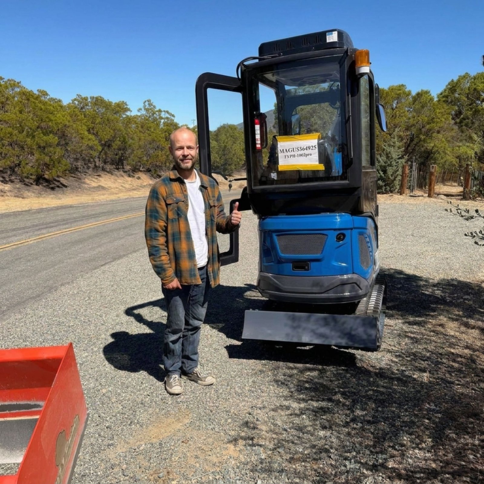 Mini excavator delivered to a customer